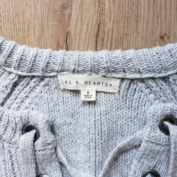 L.A. Hearts by PacSun Lace-Up Chenille Sweater - Picture 3 of 3